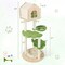 55 Inch Cat Tower with Sisal Posts and Plush Bed for Indoor Cats